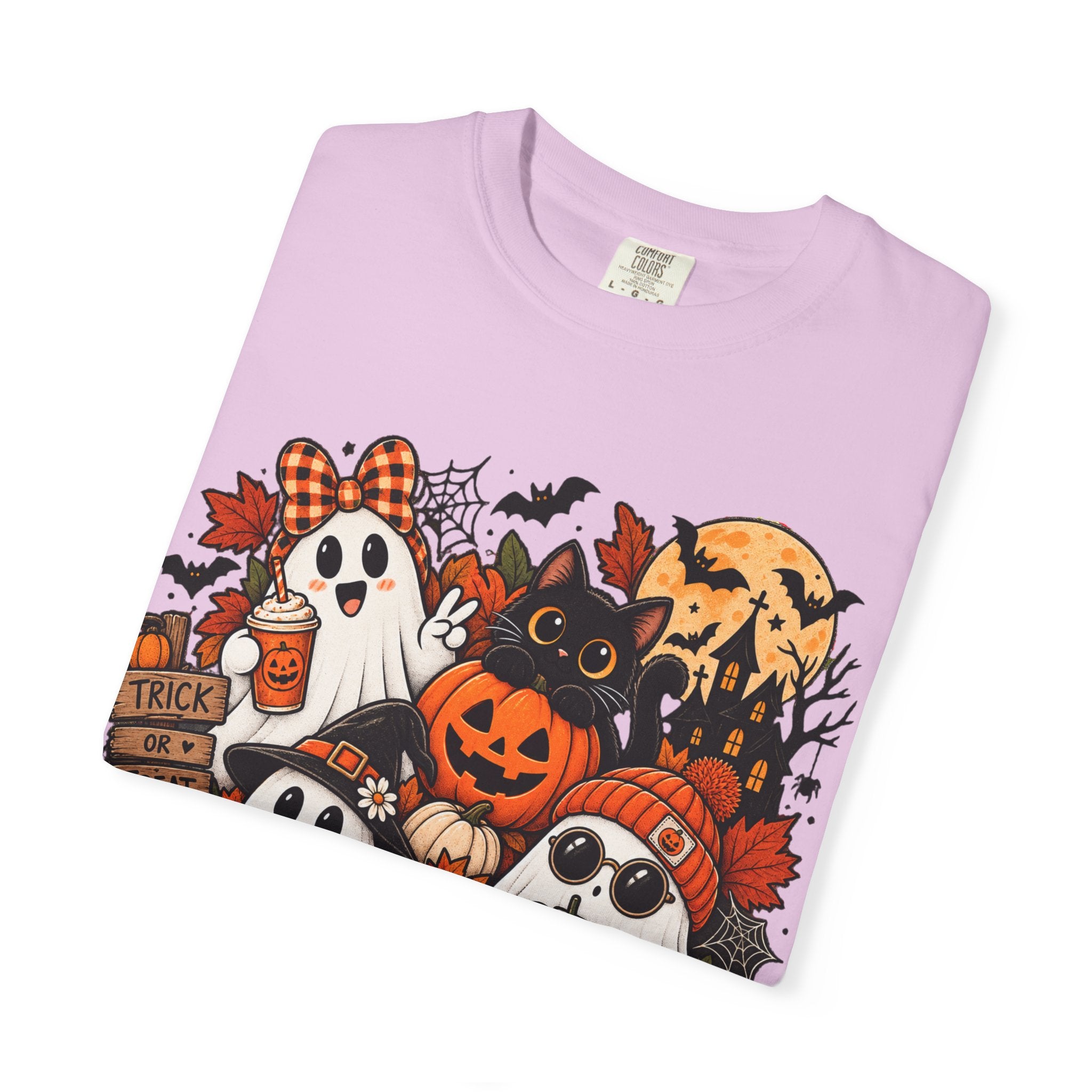 Halloween Ghosts & Pumpkins T-Shirt — Cute Spooky Haunted Night Tee