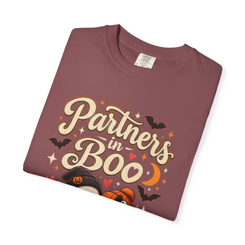 Partners in Boo T-Shirt — Cute Halloween Gnome Couple Tee