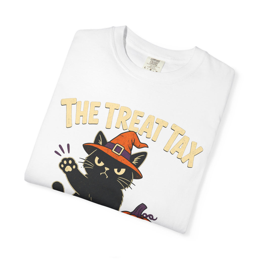 The Treat Tax Is Due Halloween Cat T-Shirt