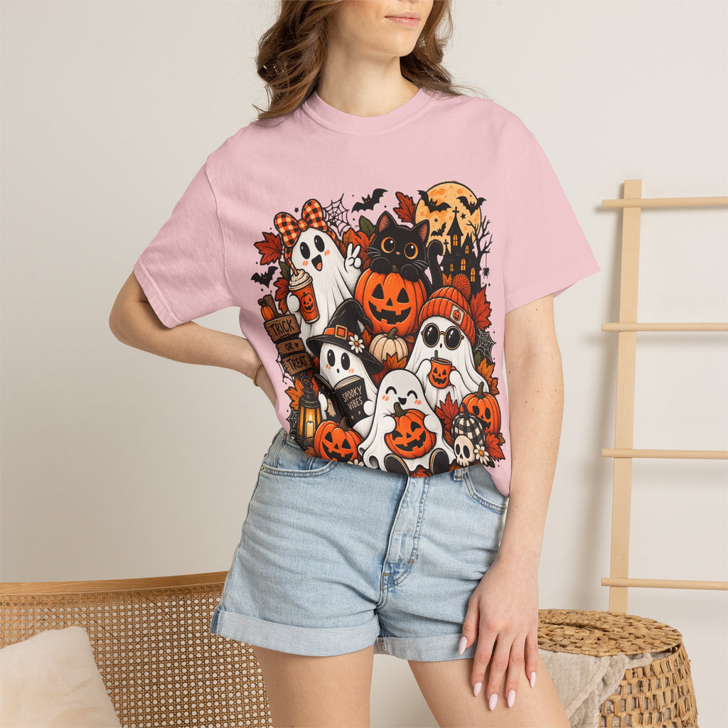 Halloween Ghosts & Pumpkins T-Shirt — Cute Spooky Haunted Night Tee