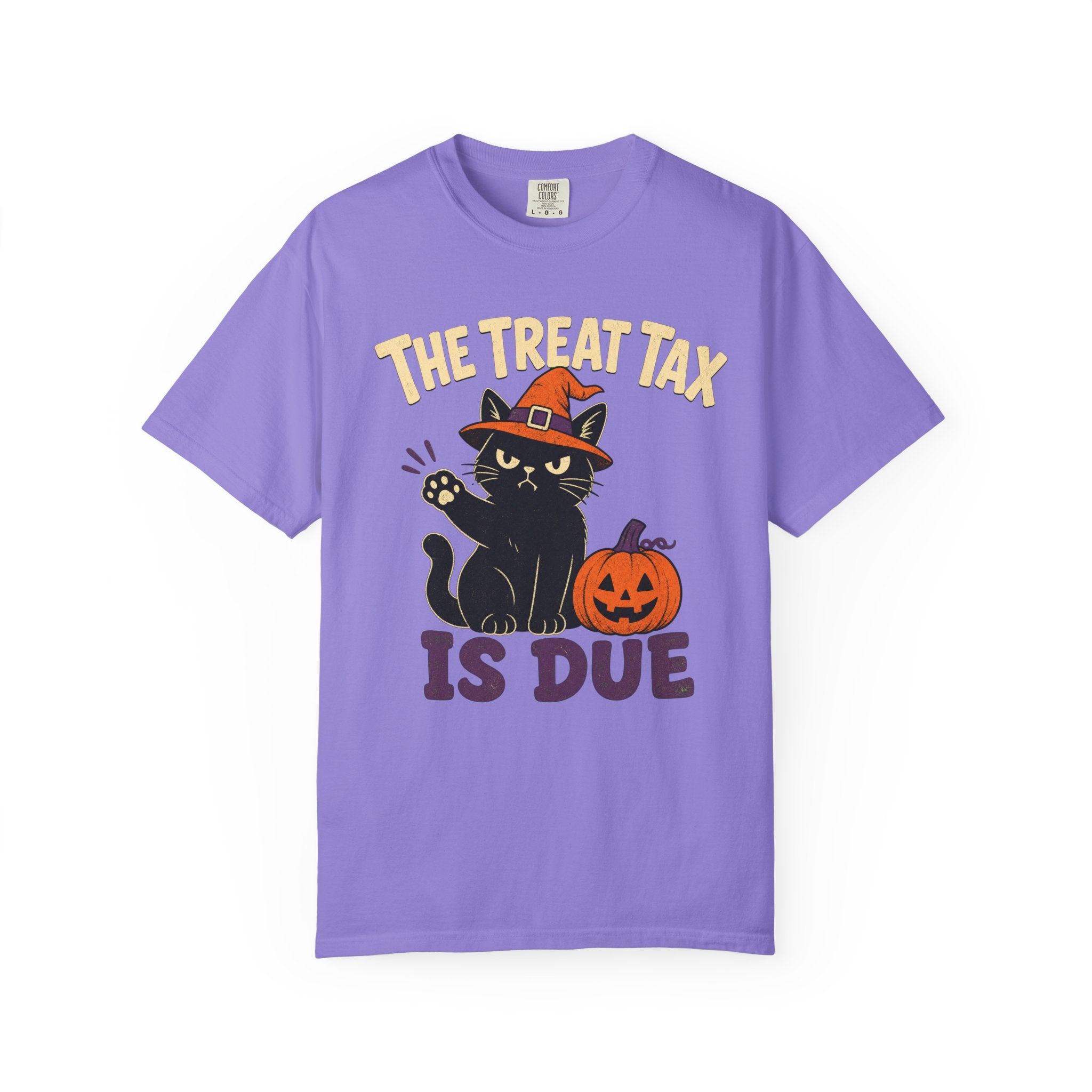 The Treat Tax Is Due Halloween Cat T-Shirt