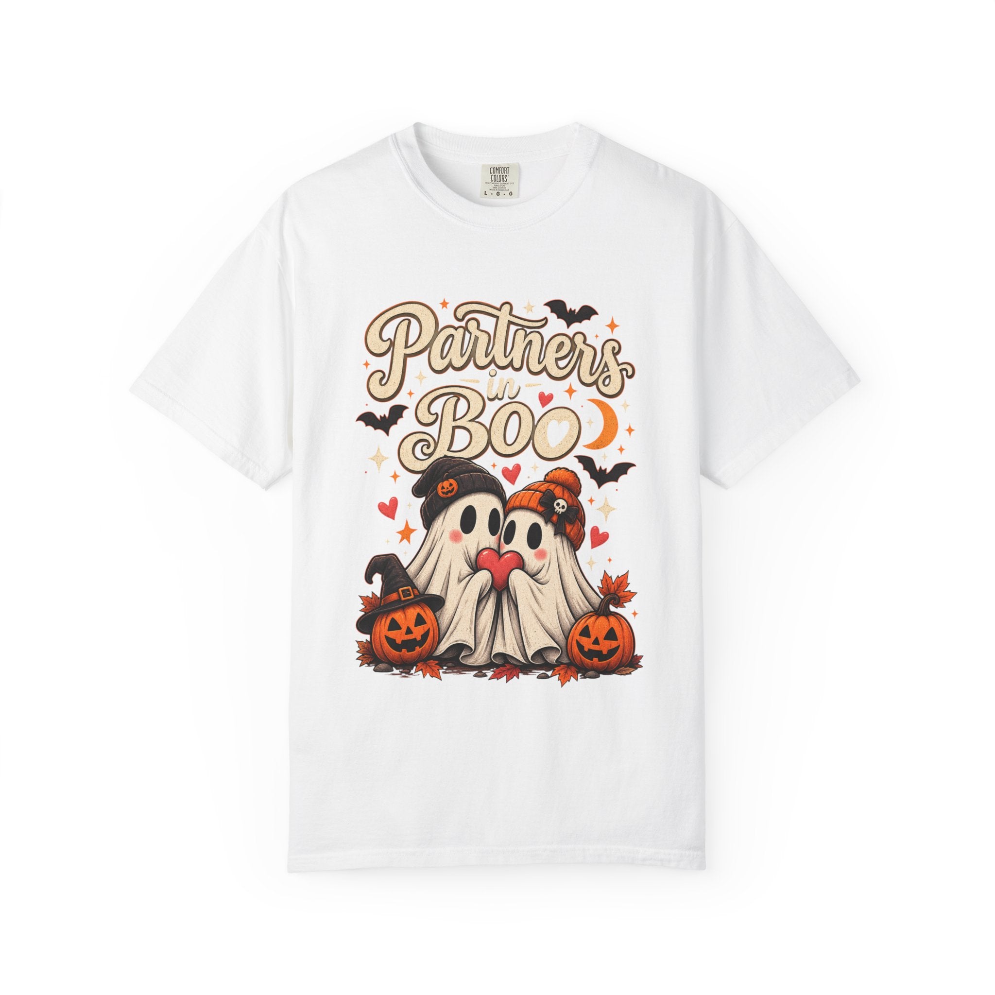 Partners in Boo T-Shirt — Cute Halloween Gnome Couple Tee