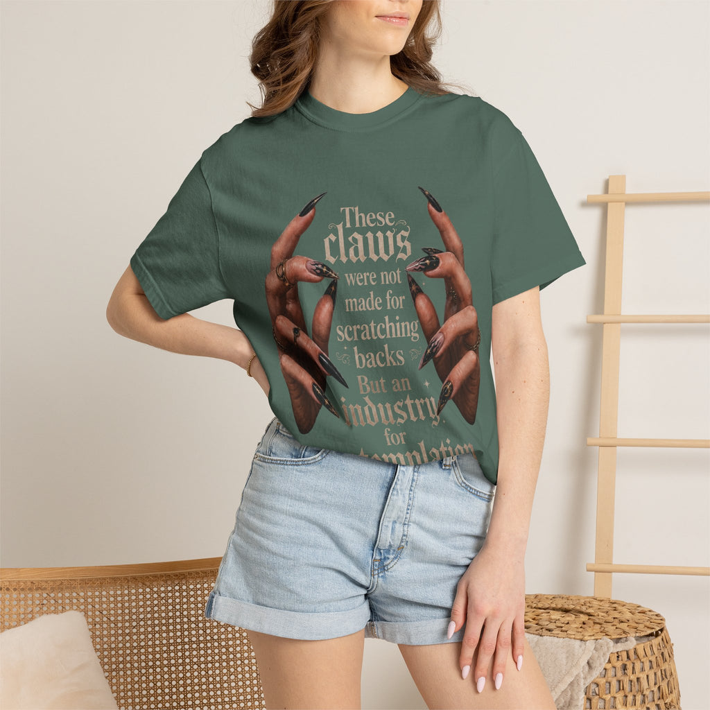 Contemplative nails T‑Shirt — 'These nails were not made for scratching backs...' Graphic Tee