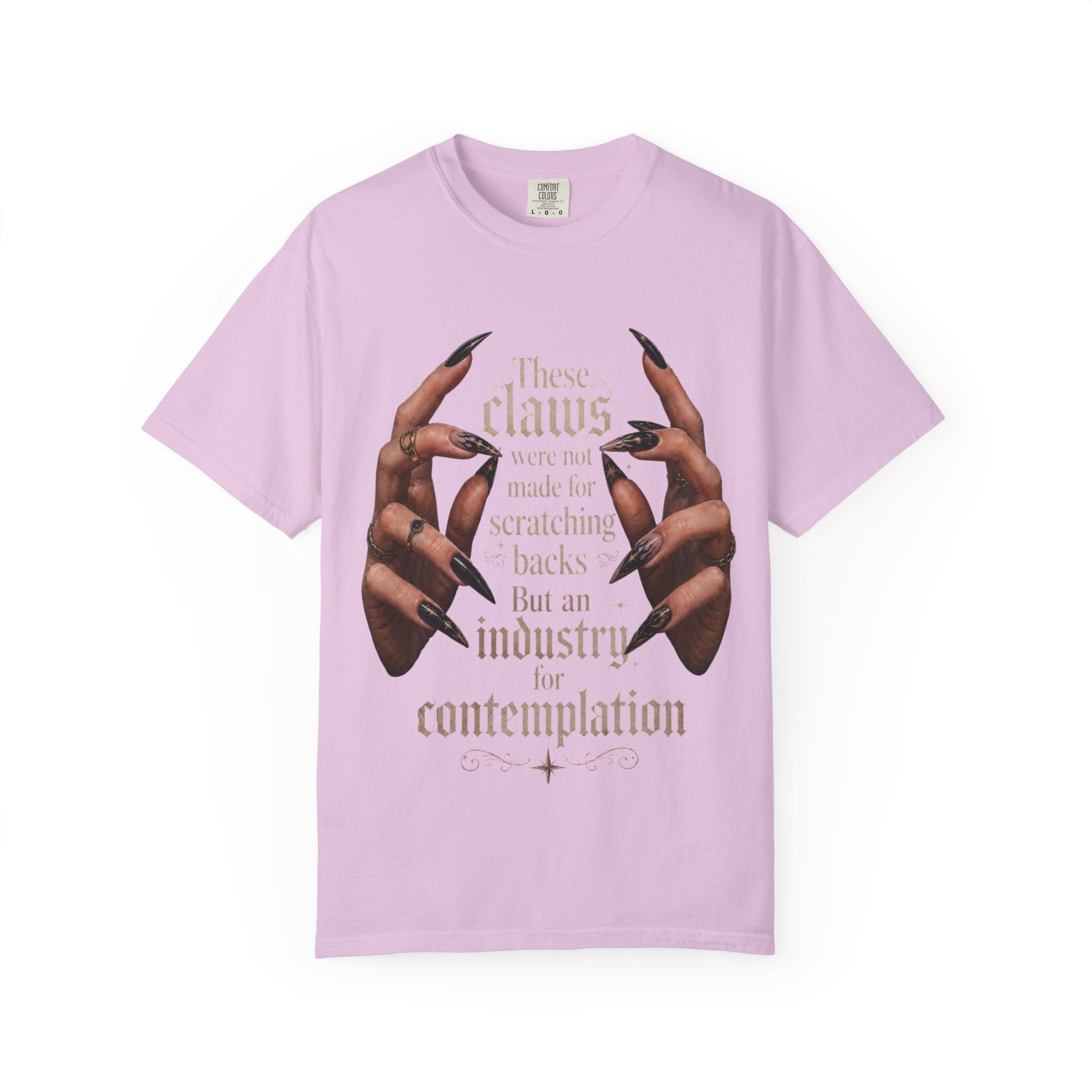Contemplative nails T‑Shirt — 'These nails were not made for scratching backs...' Graphic Tee