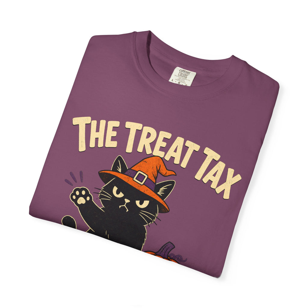 The Treat Tax Is Due Halloween Cat T-Shirt