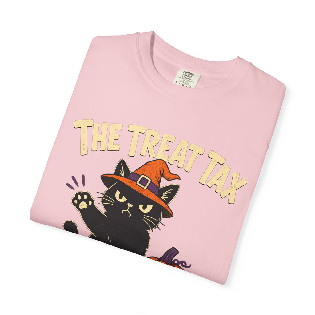 The Treat Tax Is Due Halloween Cat T-Shirt
