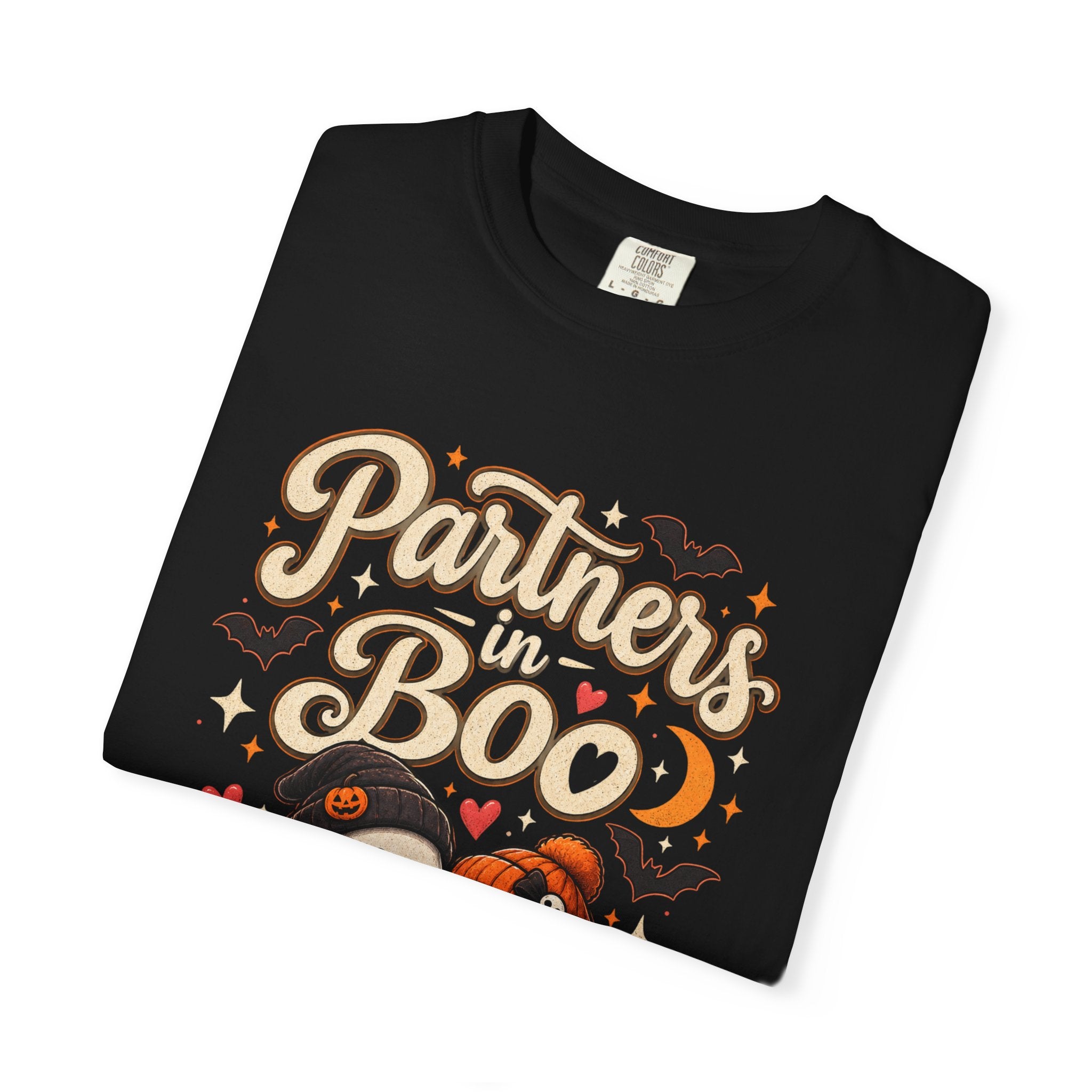 Partners in Boo T-Shirt — Cute Halloween Gnome Couple Tee