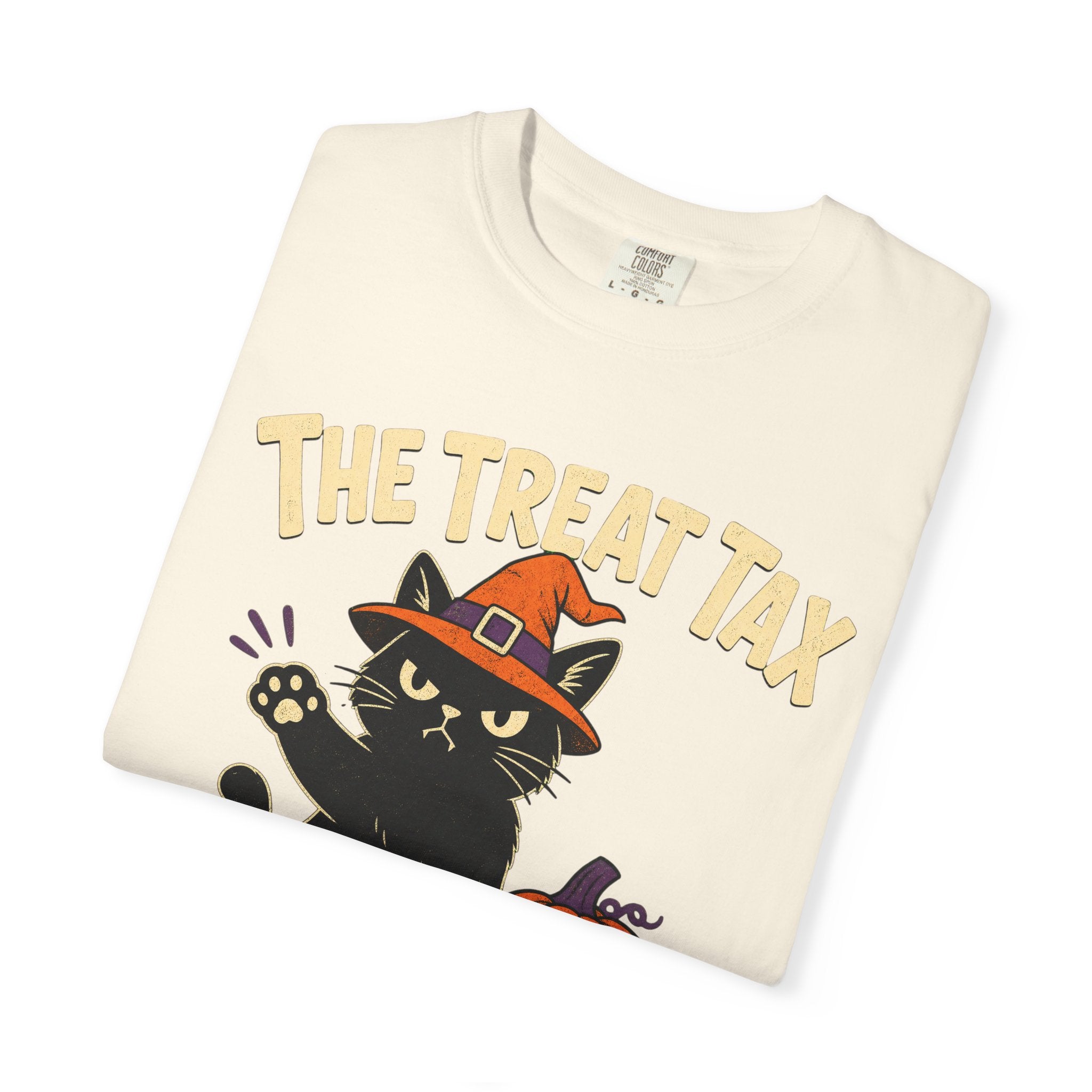 The Treat Tax Is Due Halloween Cat T-Shirt