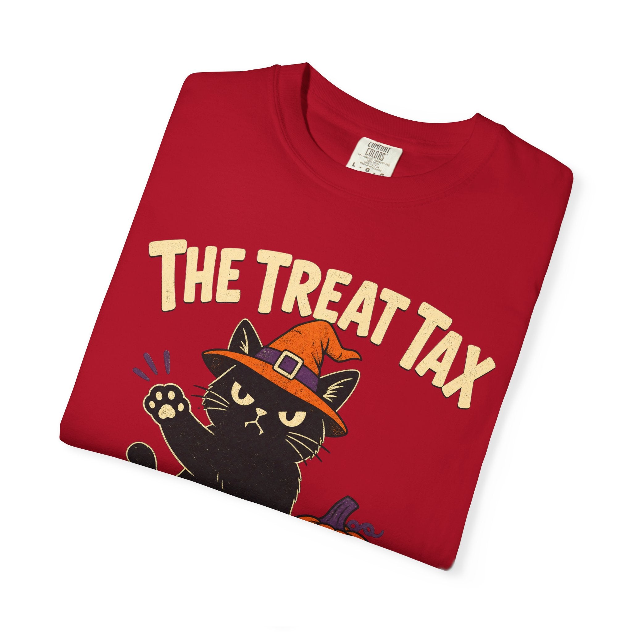 The Treat Tax Is Due Halloween Cat T-Shirt