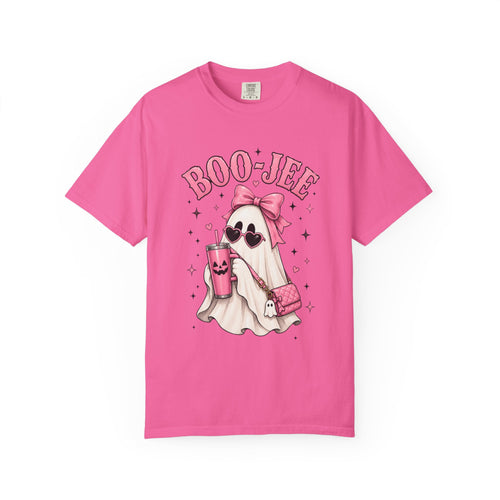 Boo-Jee ghost shirt, pink pastel Halloween tee, cute ghost lover gift