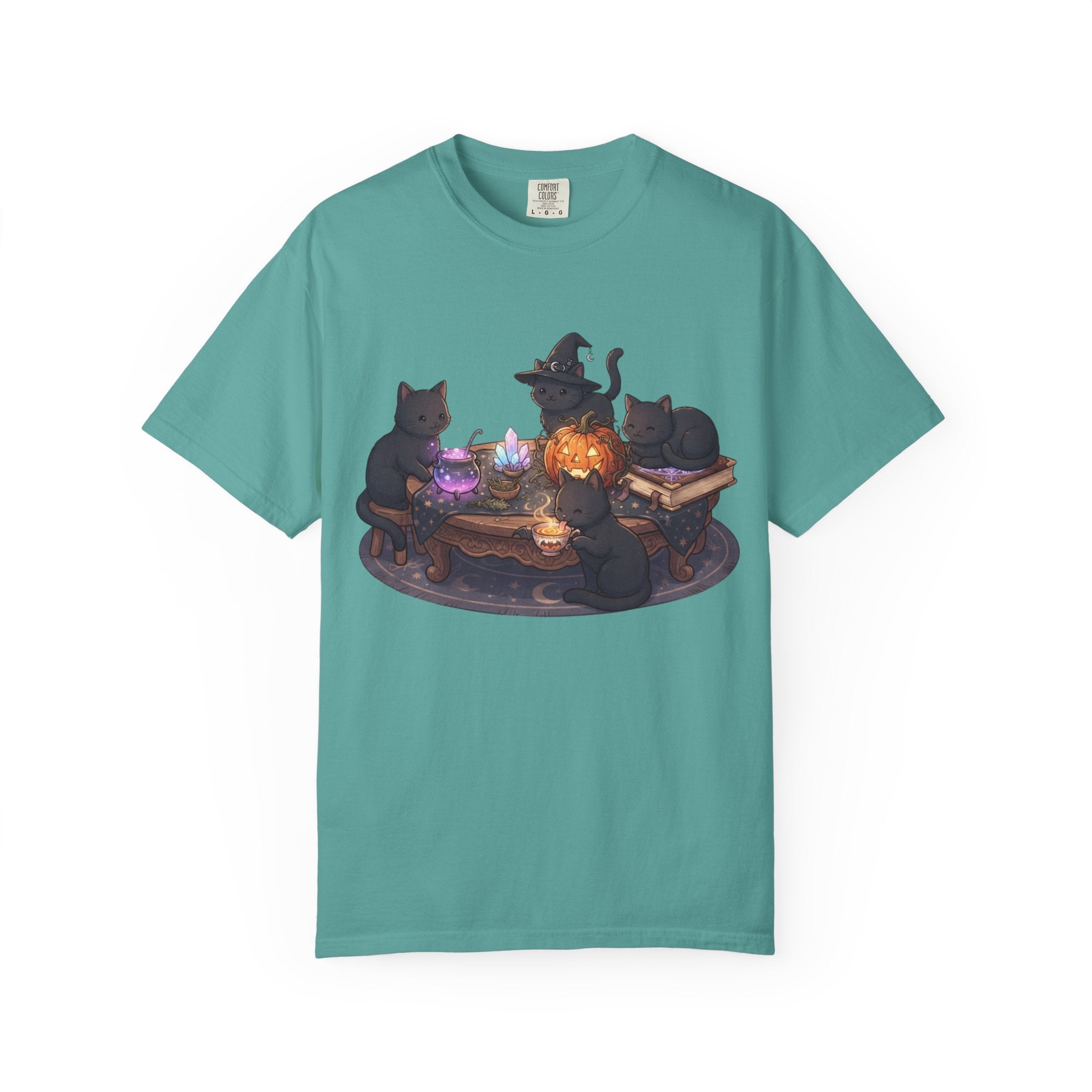 Witch Cats Potion T-Shirt — Halloween Black Cat Magic Tee