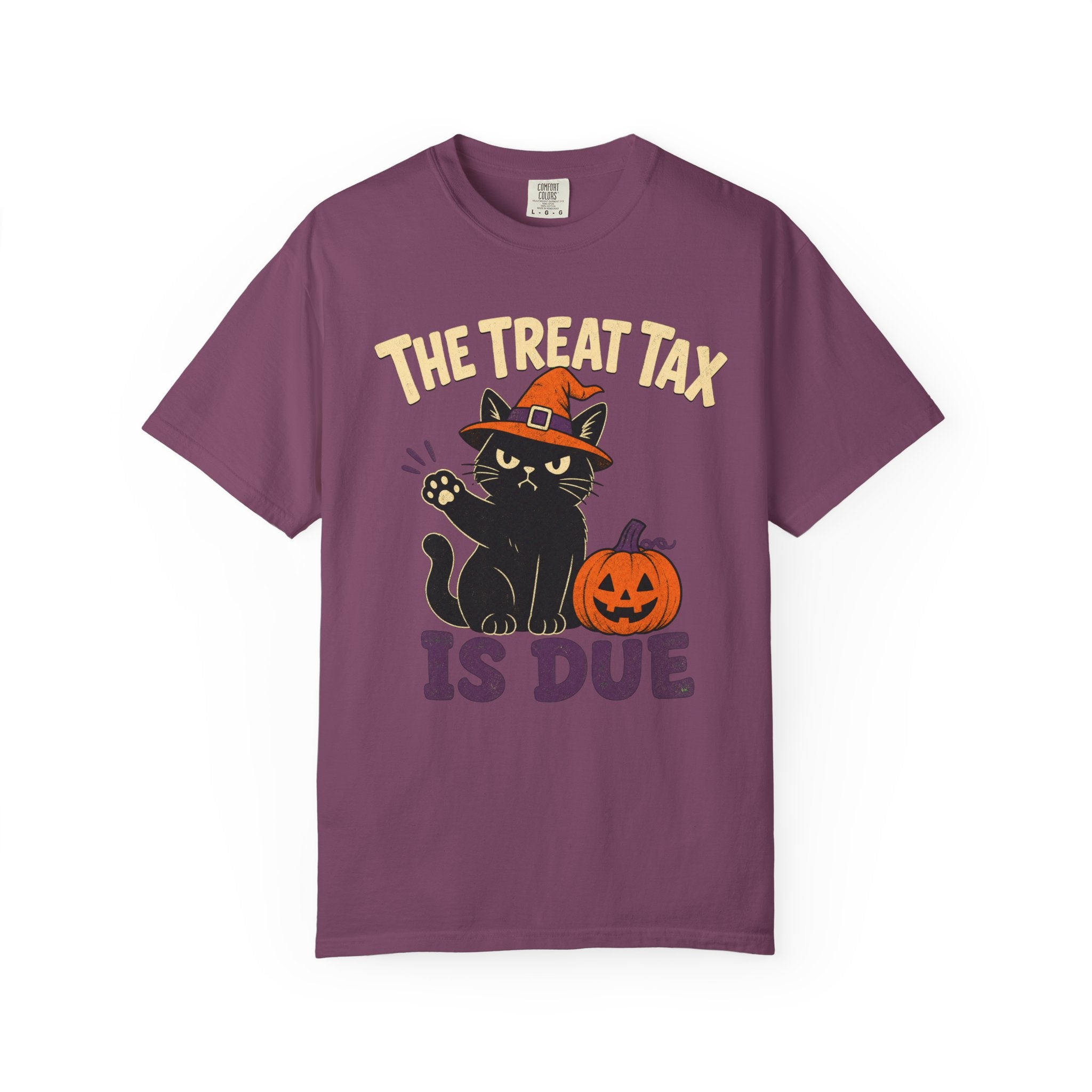 The Treat Tax Is Due Halloween Cat T-Shirt