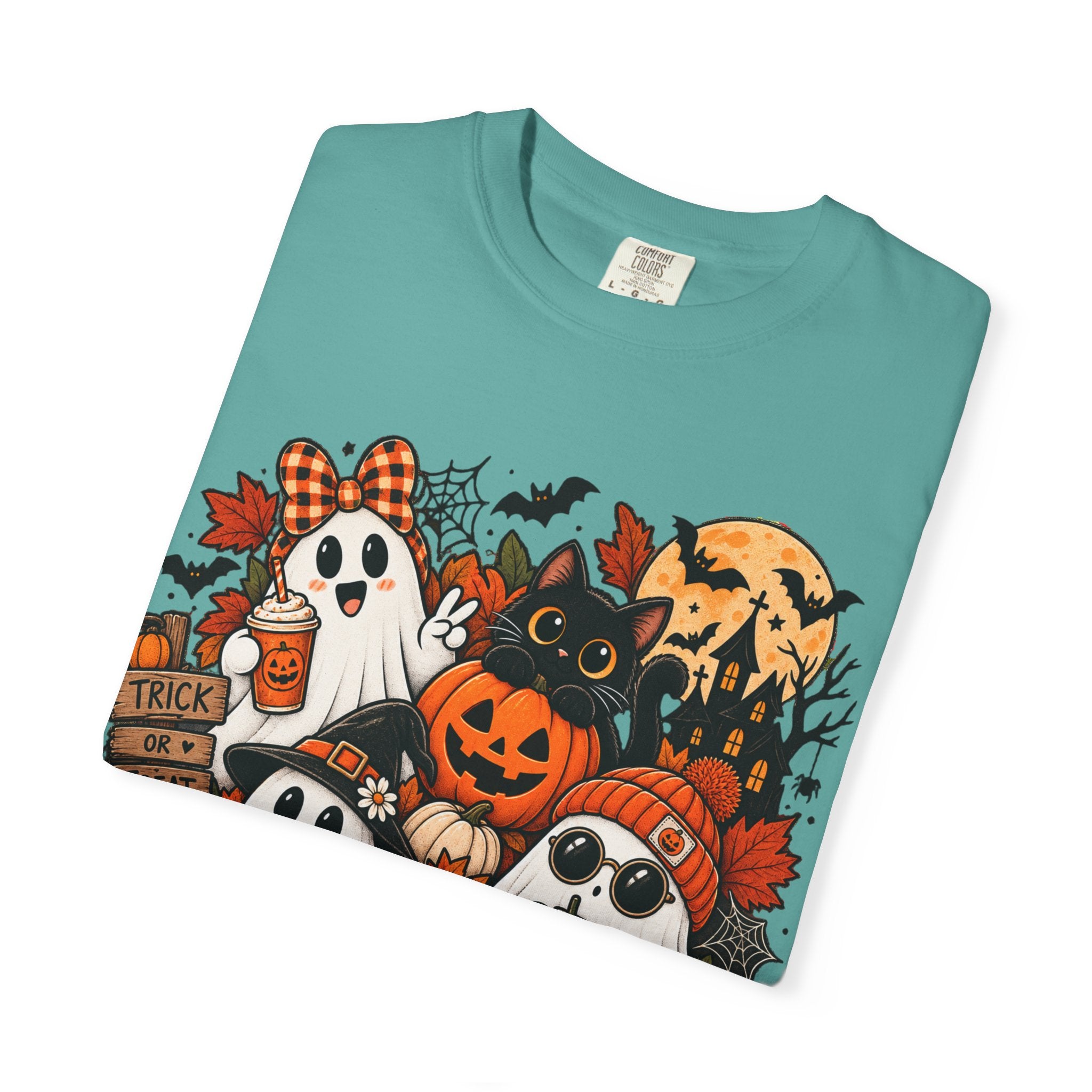 Halloween Ghosts & Pumpkins T-Shirt — Cute Spooky Haunted Night Tee