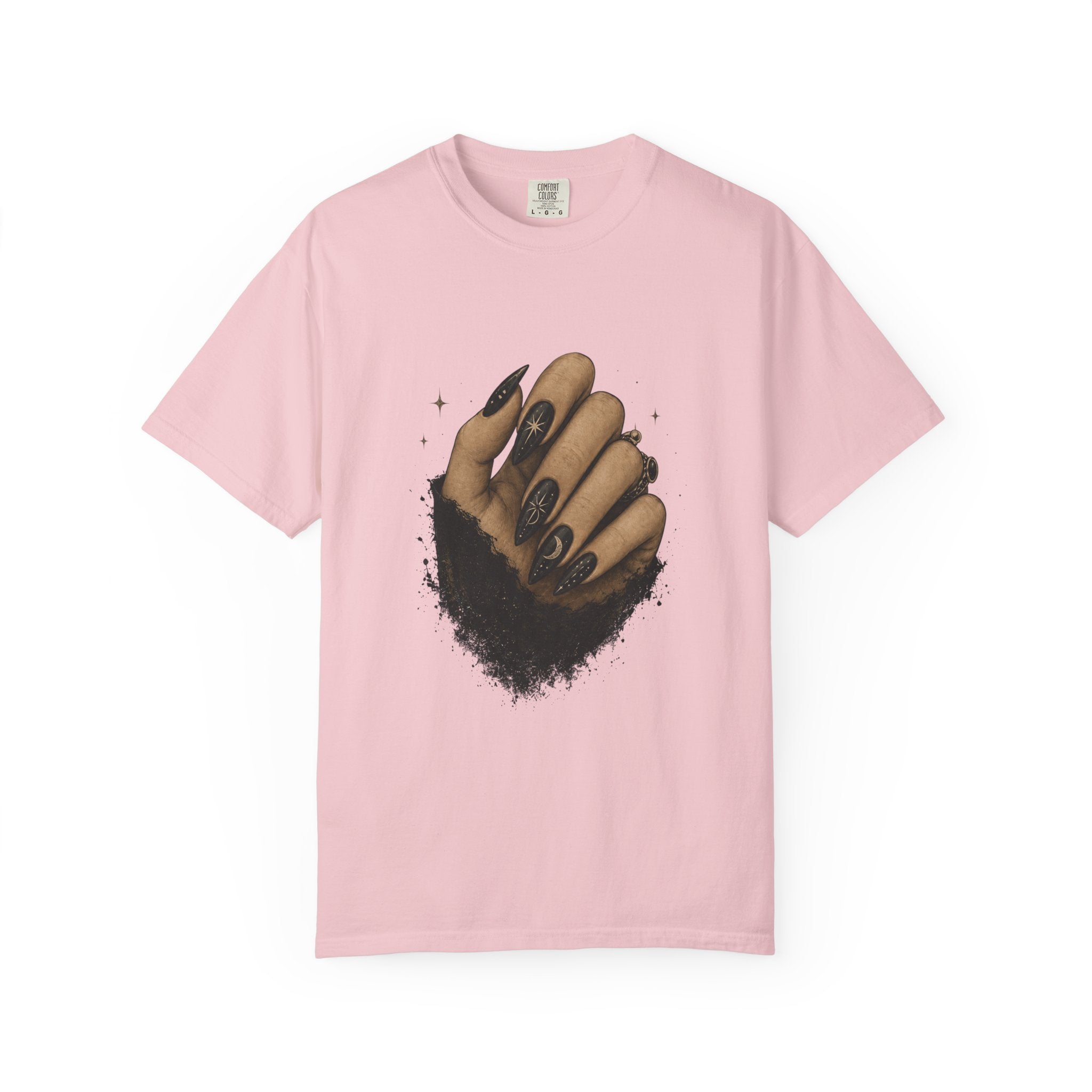 Gothic Black Nails T-Shirt — Dark Aesthetic Graphic Tee