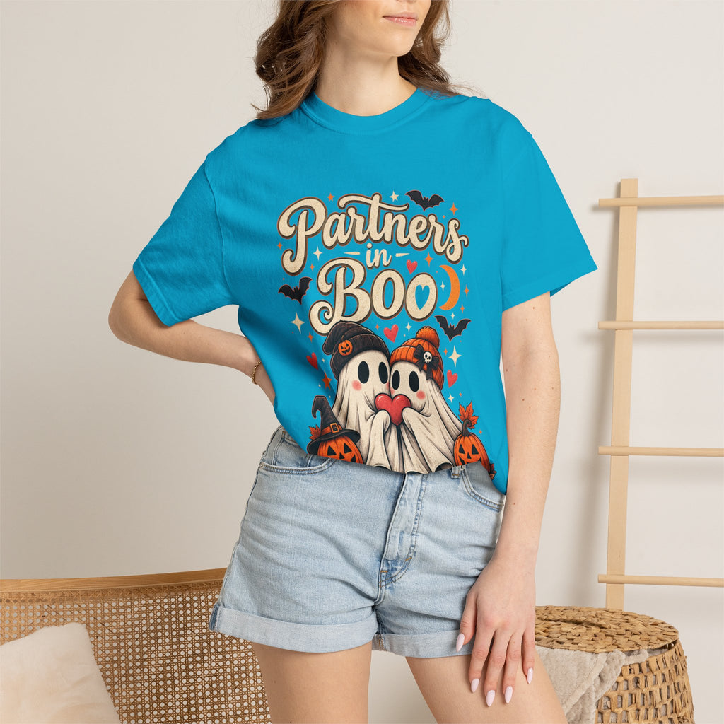 Partners in Boo T-Shirt — Cute Halloween Gnome Couple Tee