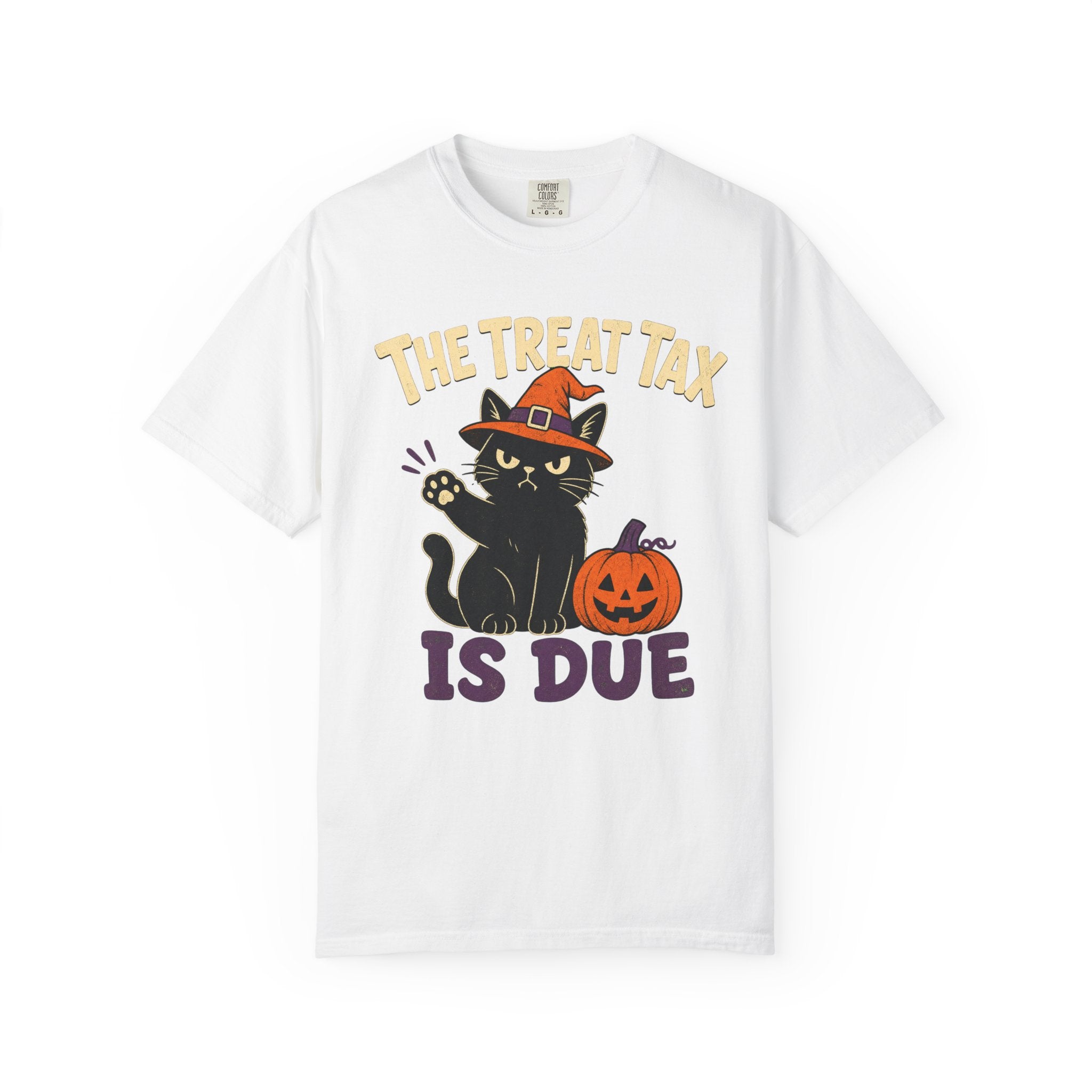 The Treat Tax Is Due Halloween Cat T-Shirt