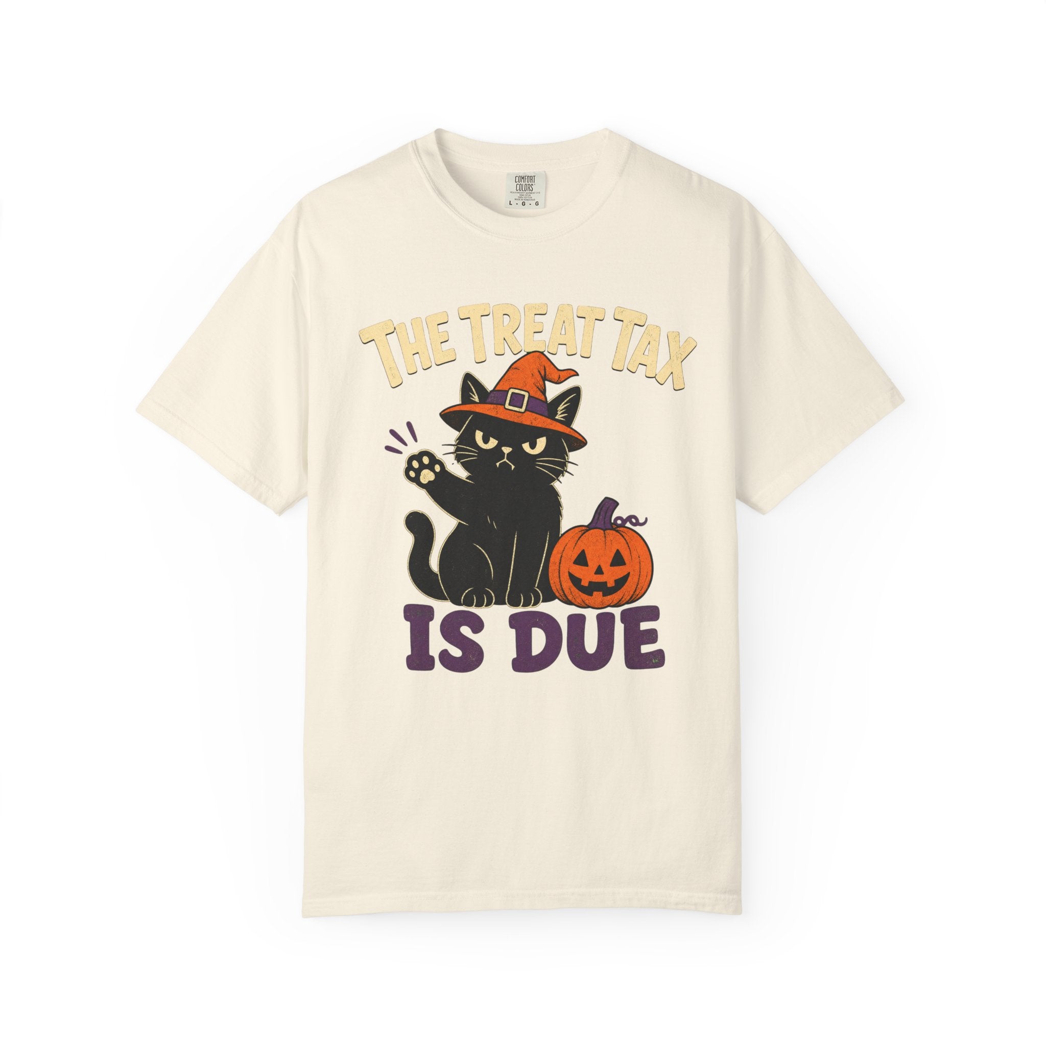 The Treat Tax Is Due Halloween Cat T-Shirt