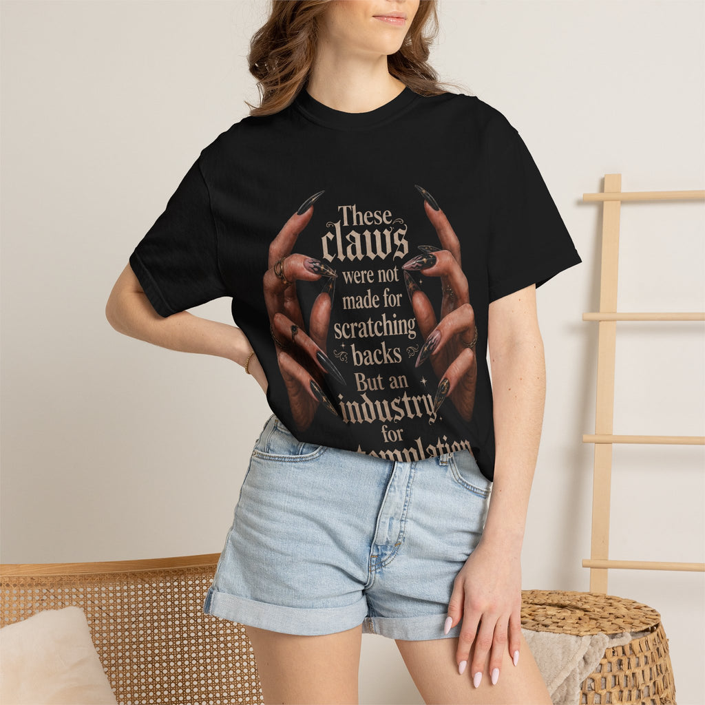 Contemplative nails T‑Shirt — 'These nails were not made for scratching backs...' Graphic Tee