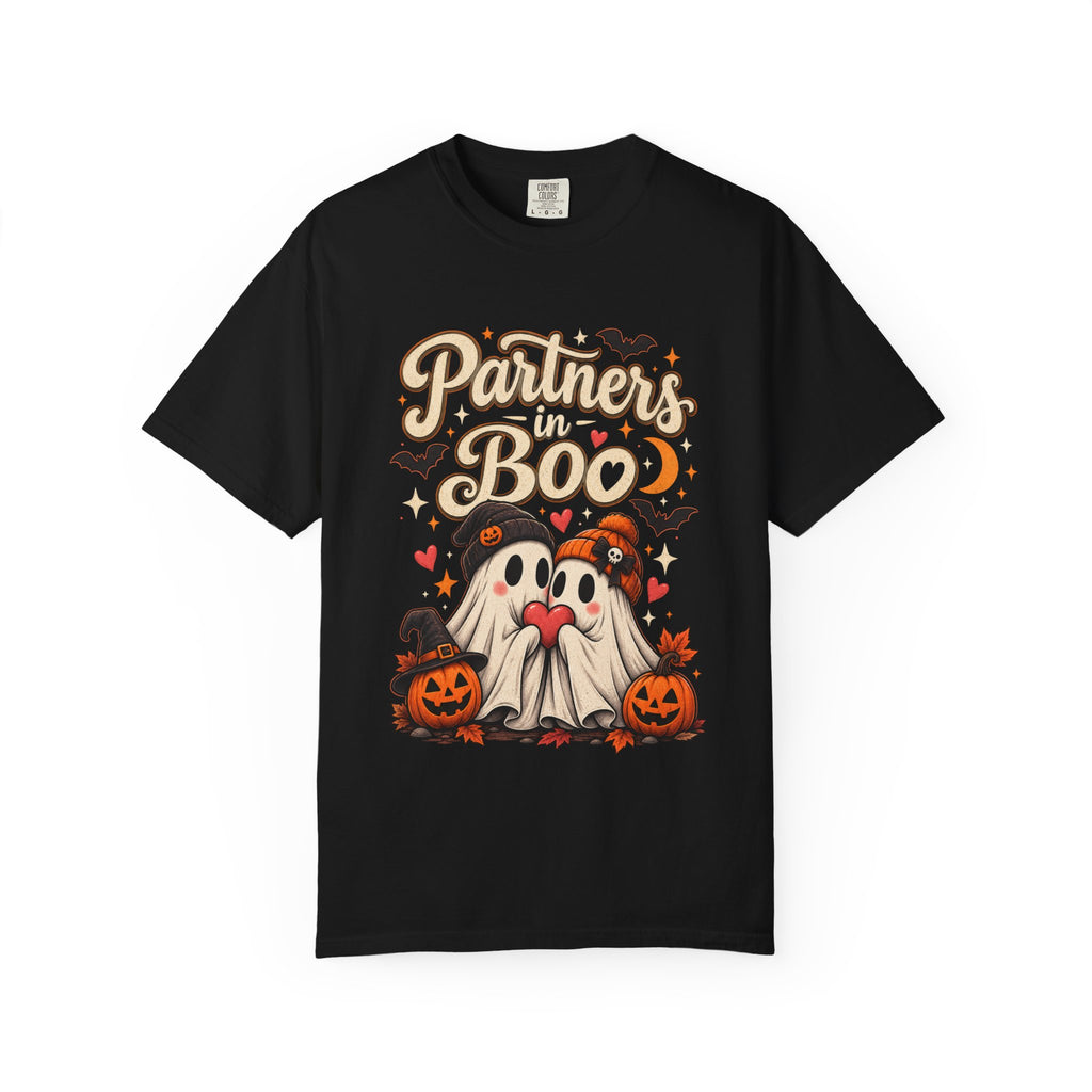 Partners in Boo T-Shirt — Cute Halloween Gnome Couple Tee