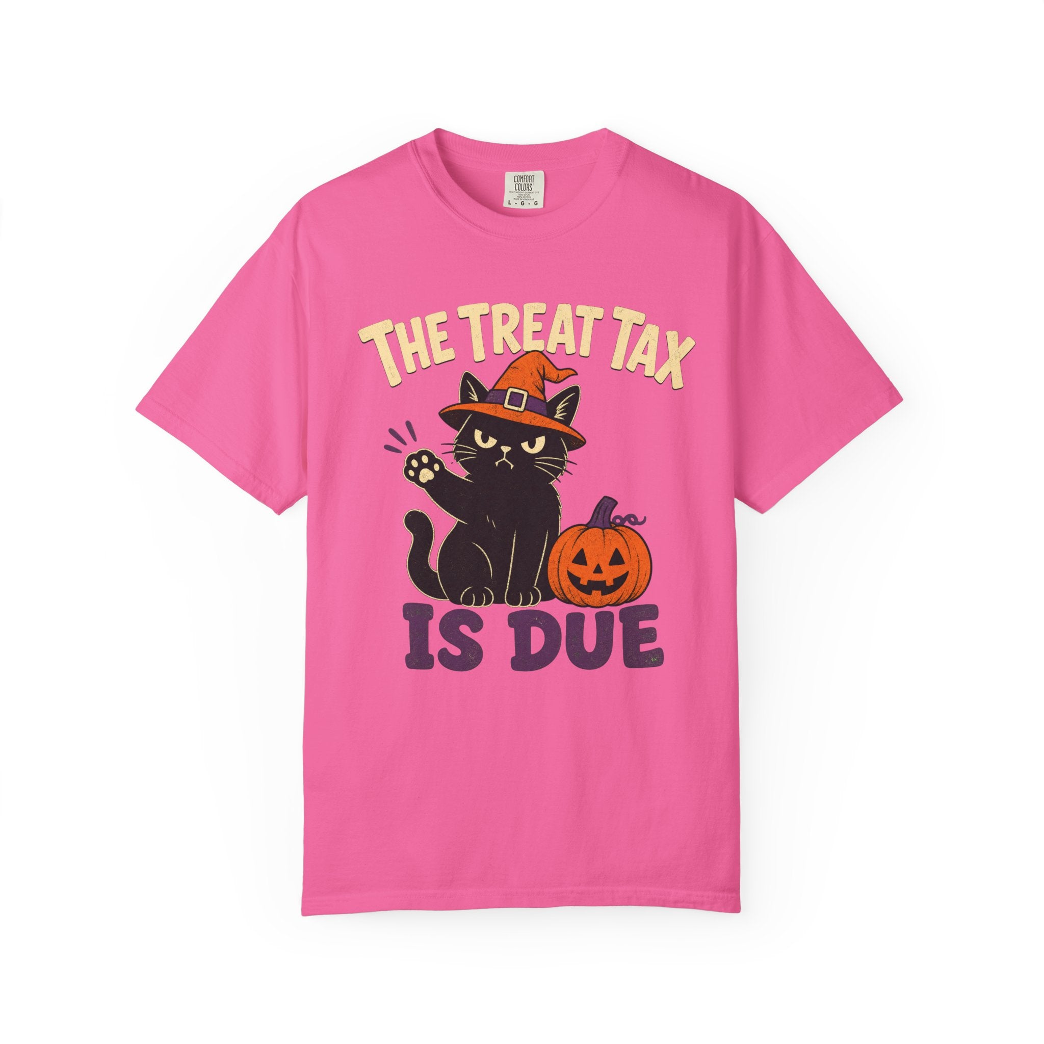 The Treat Tax Is Due Halloween Cat T-Shirt
