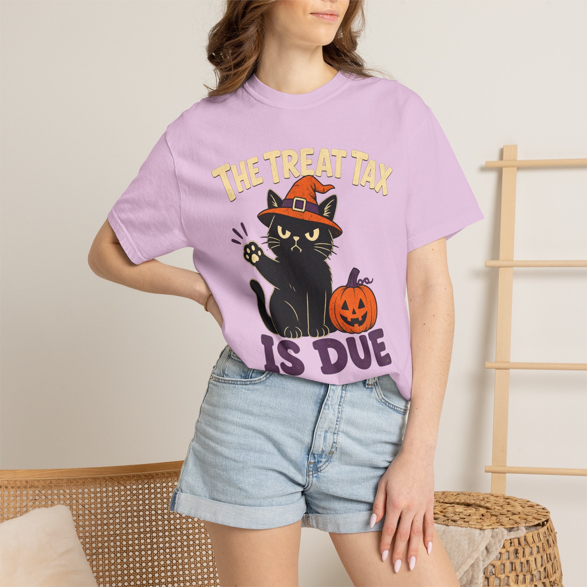 The Treat Tax Is Due Halloween Cat T-Shirt