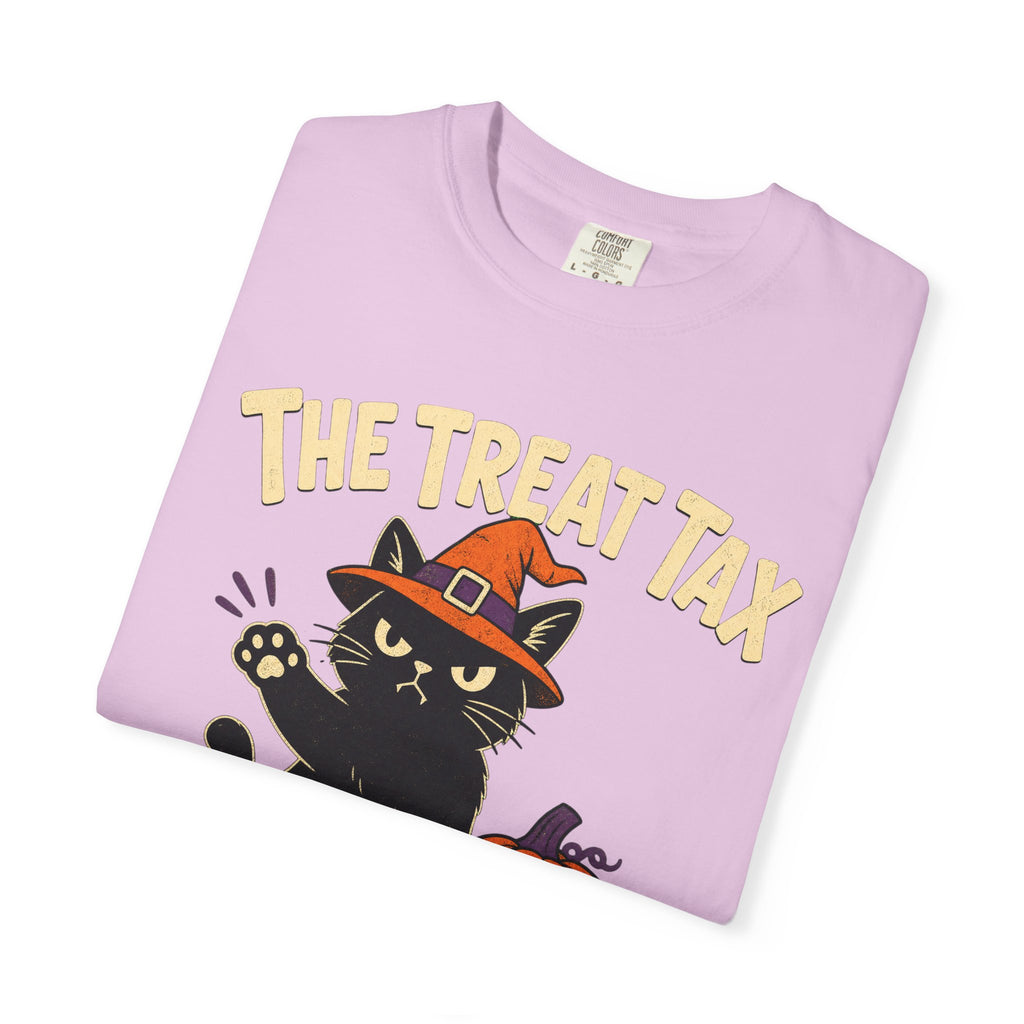 The Treat Tax Is Due Halloween Cat T-Shirt