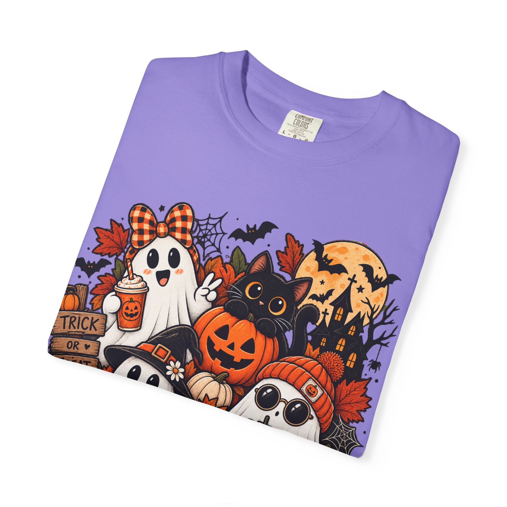 Halloween Ghosts & Pumpkins T-Shirt — Cute Spooky Haunted Night Tee