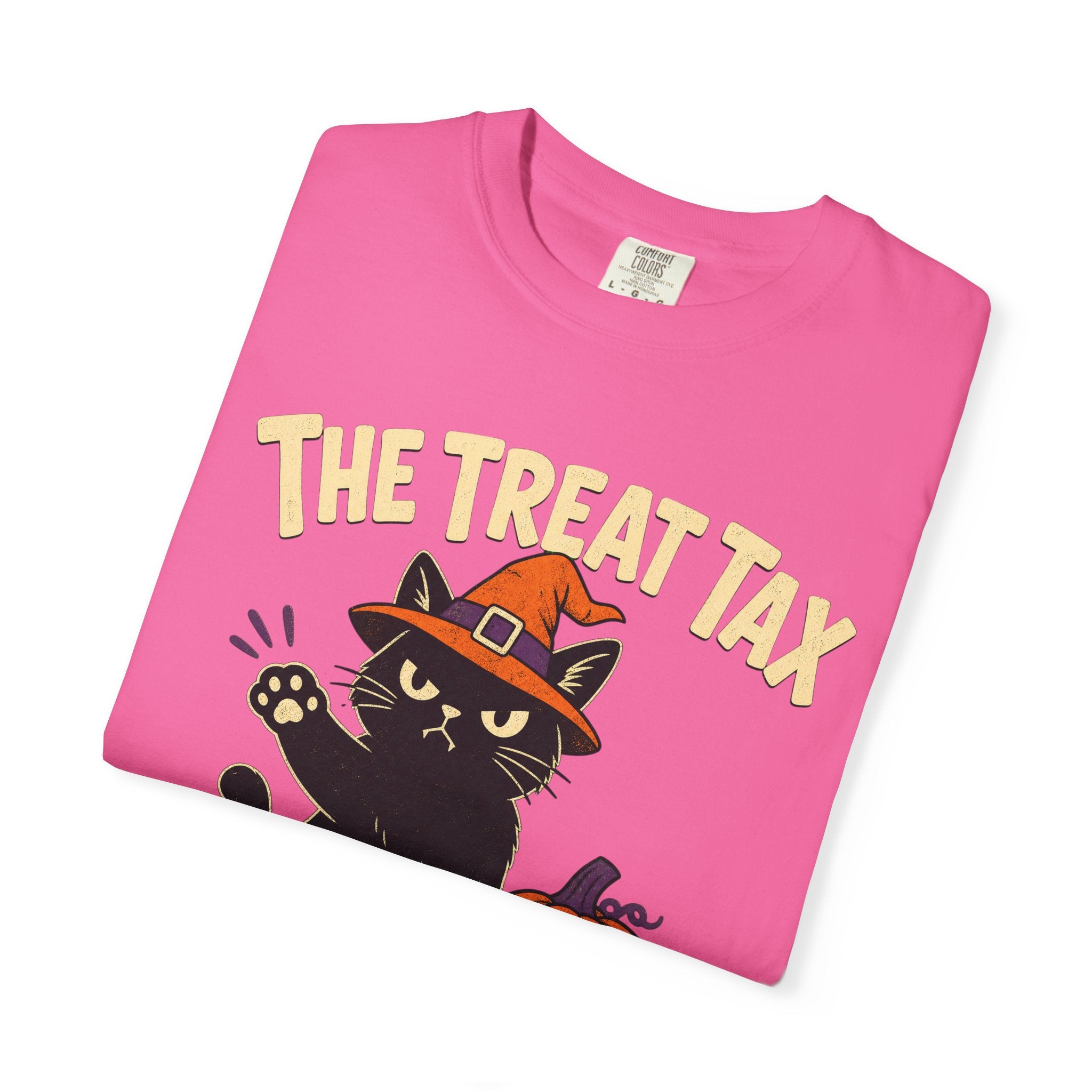 The Treat Tax Is Due Halloween Cat T-Shirt