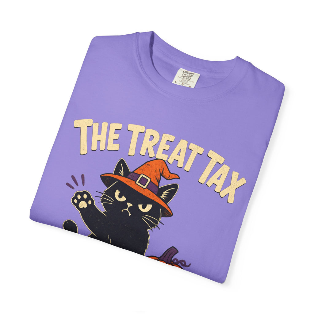 The Treat Tax Is Due Halloween Cat T-Shirt