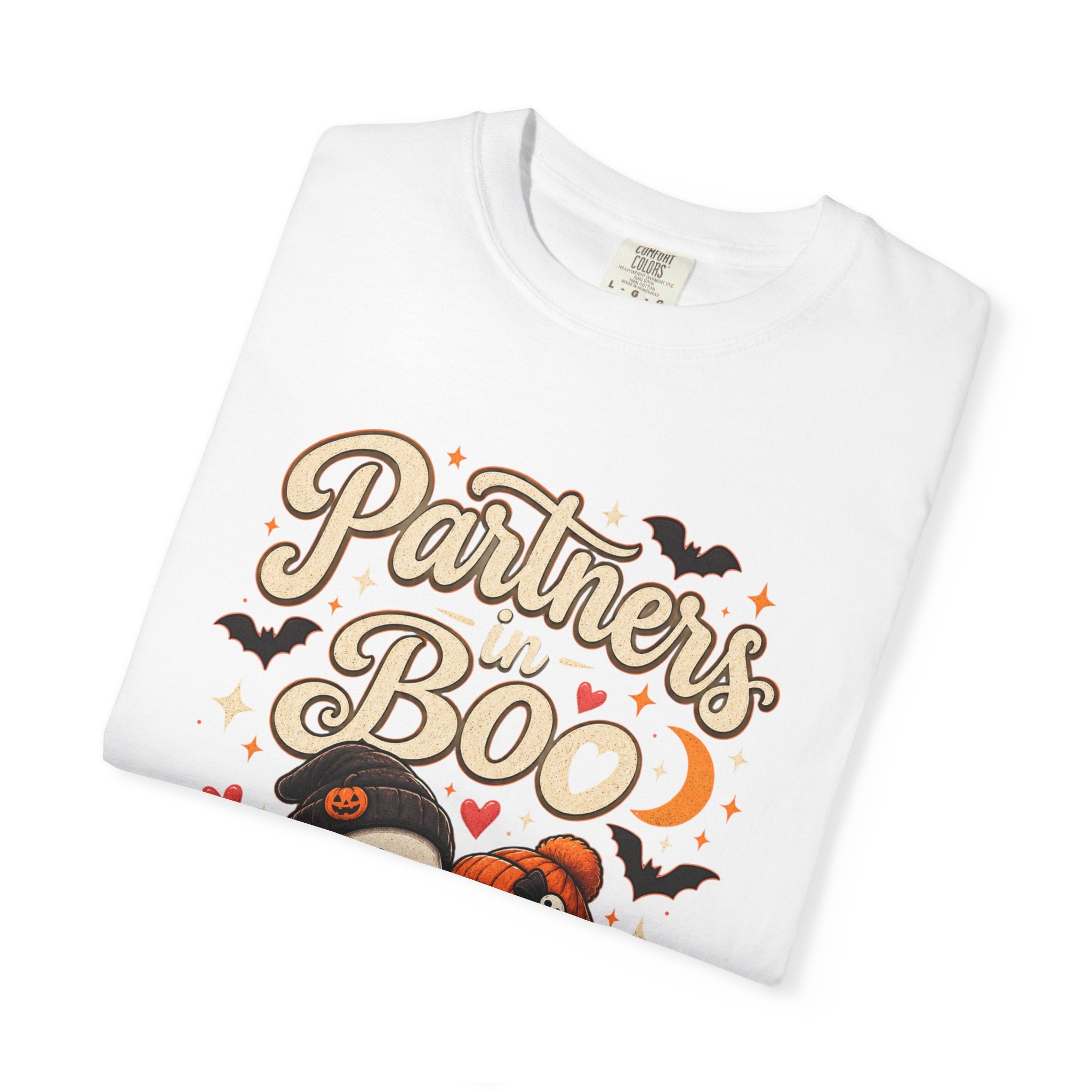 Partners in Boo T-Shirt — Cute Halloween Gnome Couple Tee