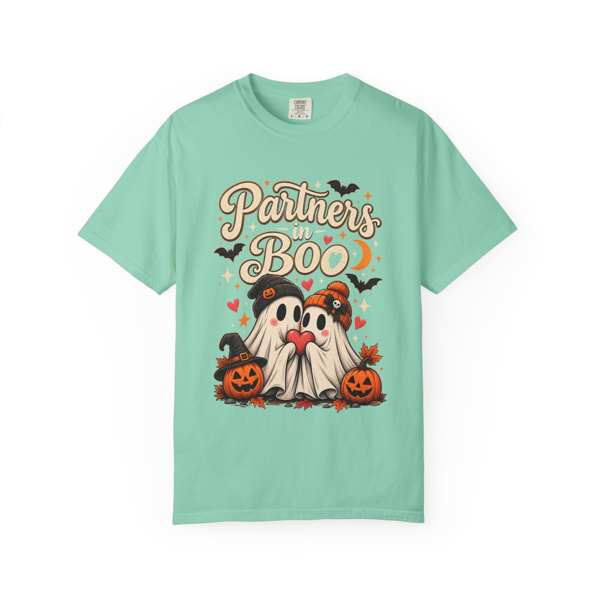 Partners in Boo T-Shirt — Cute Halloween Gnome Couple Tee