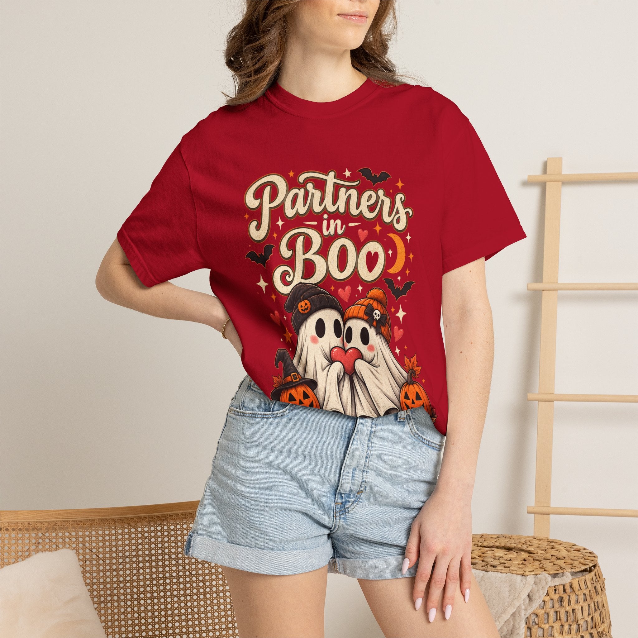 Partners in Boo T-Shirt — Cute Halloween Gnome Couple Tee