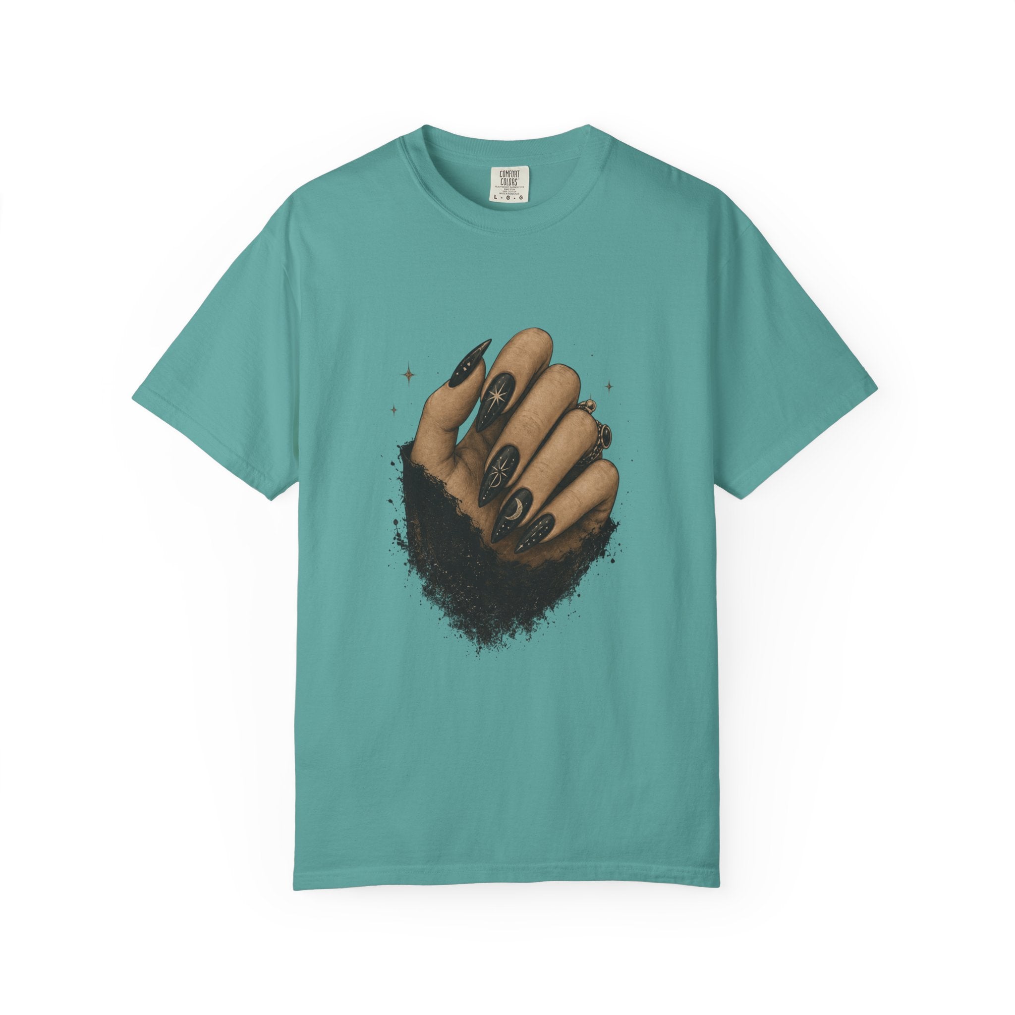 Gothic Black Nails T-Shirt — Dark Aesthetic Graphic Tee