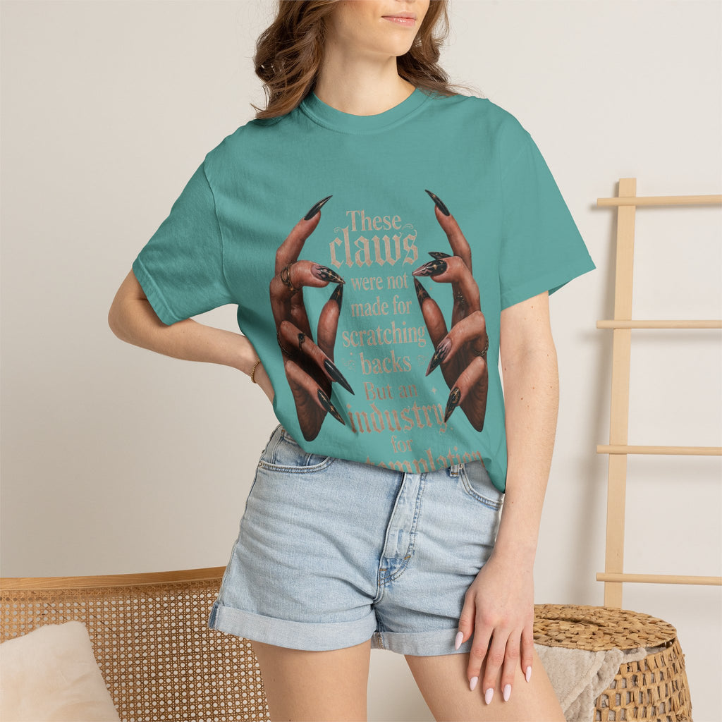 Contemplative nails T‑Shirt — 'These nails were not made for scratching backs...' Graphic Tee