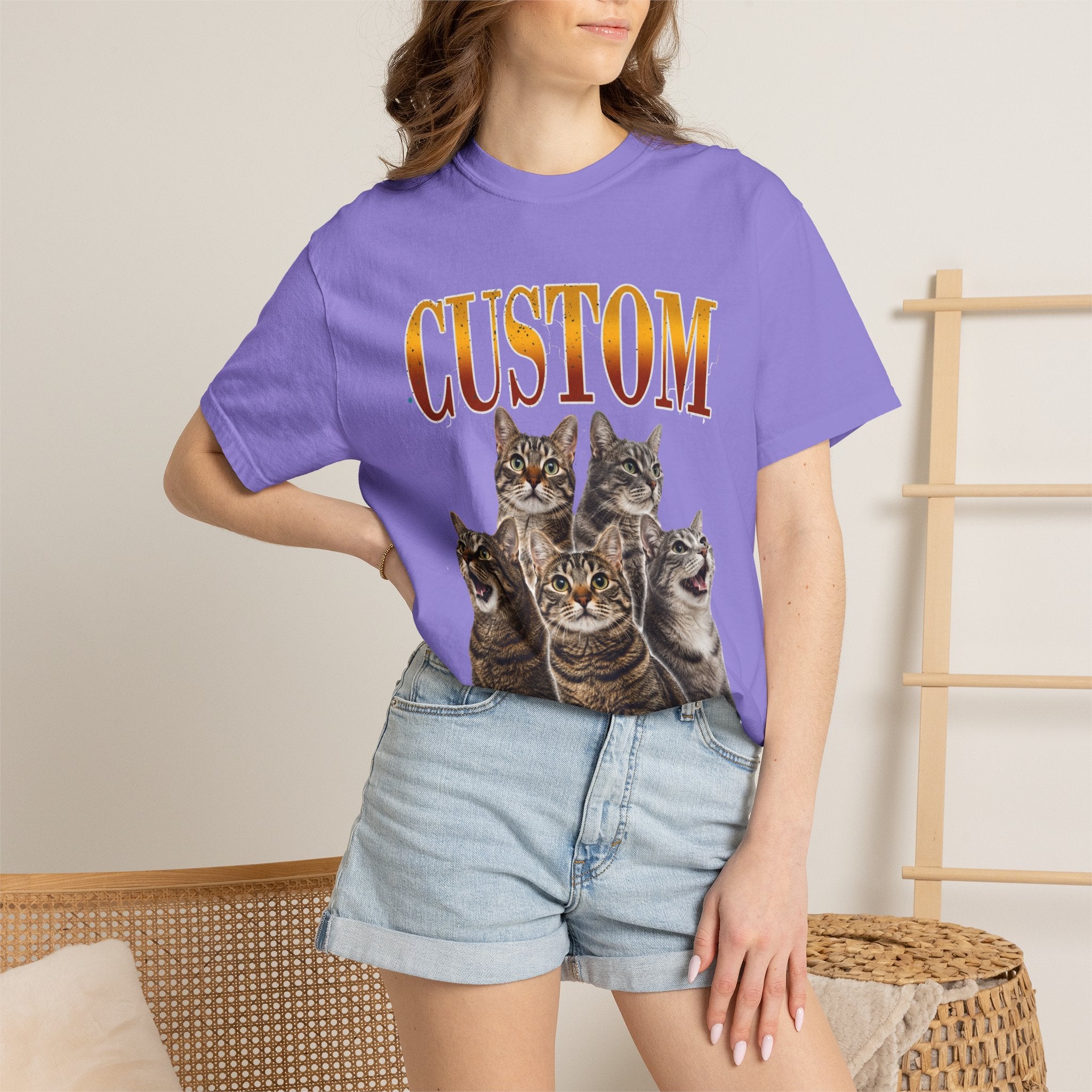 Custom T-shirt | Vintage Cat T-Shirt, Crazy Cat Lady Tee, Cat Mom Gift, Cat Dad Gift, Cat Lover Gift for Cat People