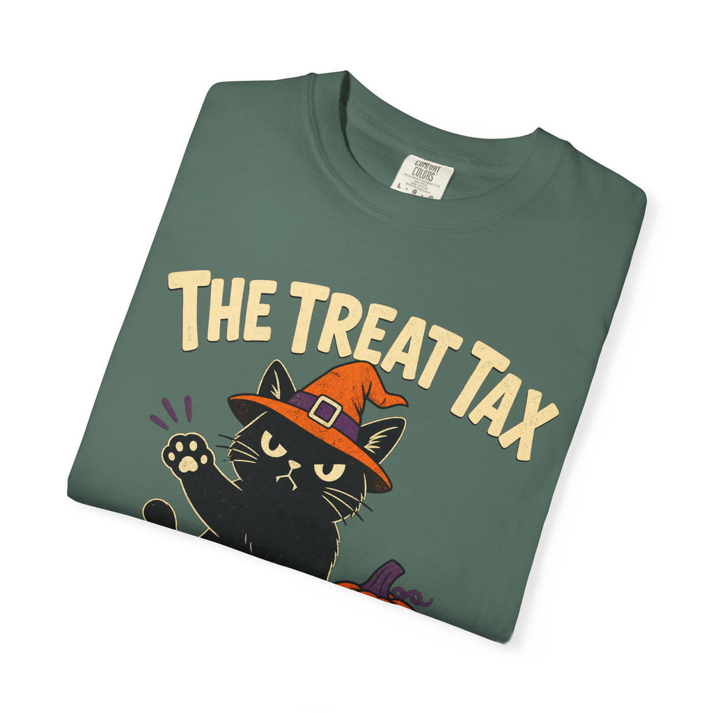 The Treat Tax Is Due Halloween Cat T-Shirt