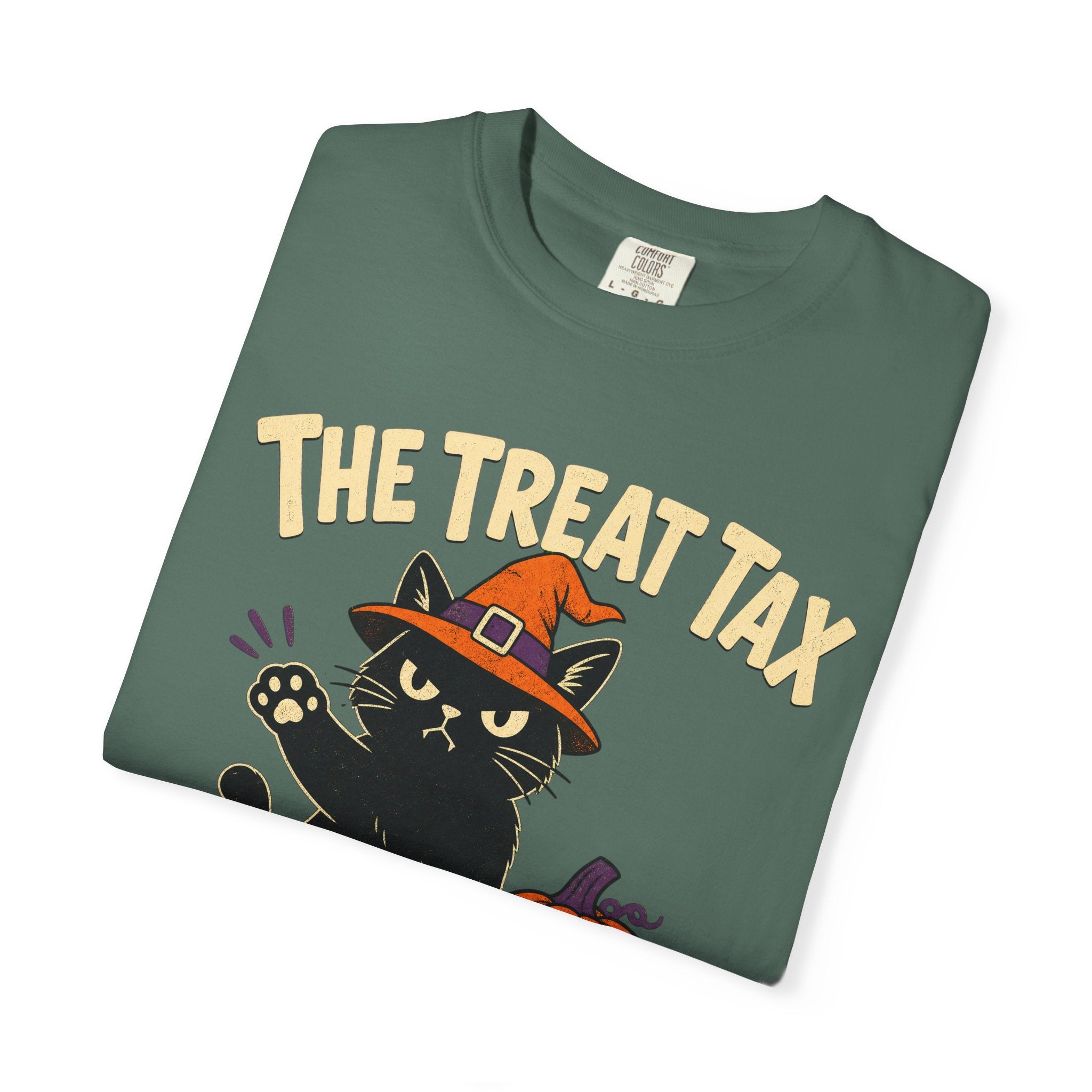 The Treat Tax Is Due Halloween Cat T-Shirt