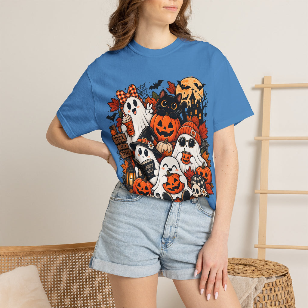 Halloween Ghosts & Pumpkins T-Shirt — Cute Spooky Haunted Night Tee