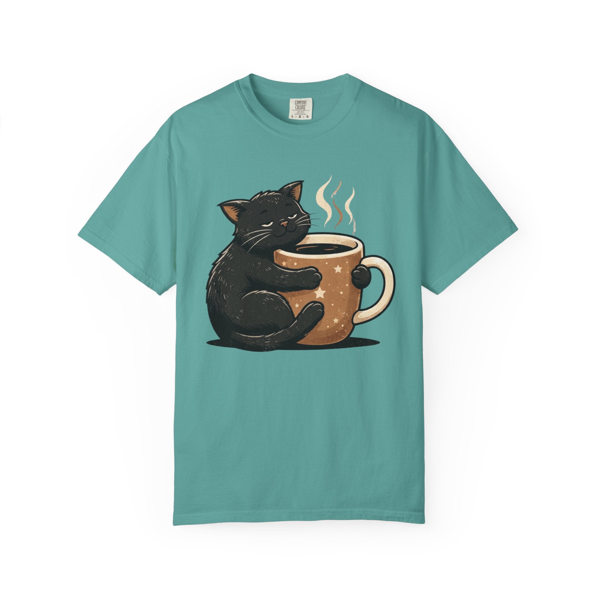 Cat Hugging Coffee Mug T-Shirt