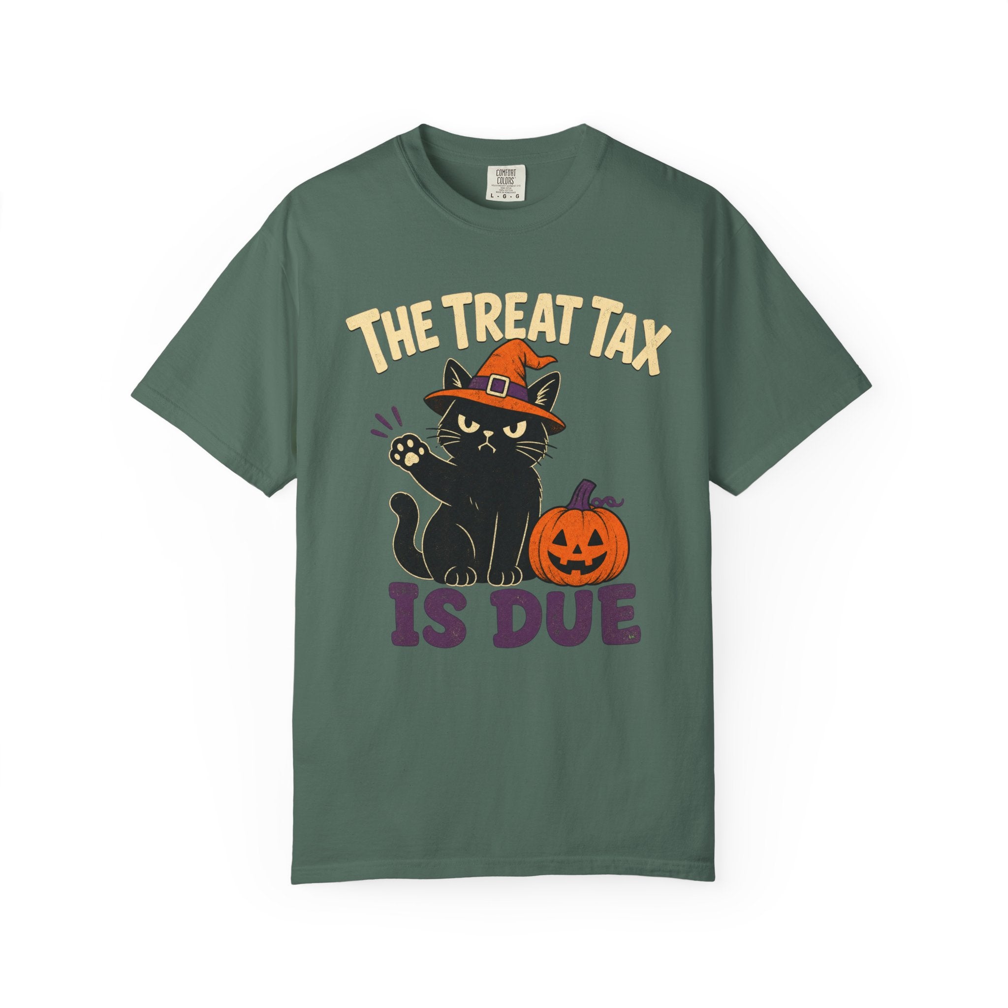 The Treat Tax Is Due Halloween Cat T-Shirt