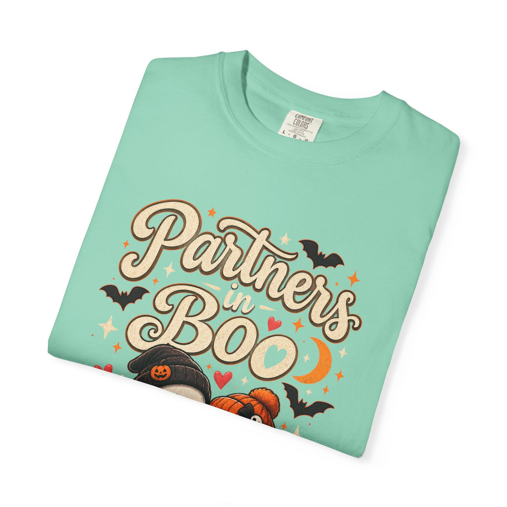 Partners in Boo T-Shirt — Cute Halloween Gnome Couple Tee