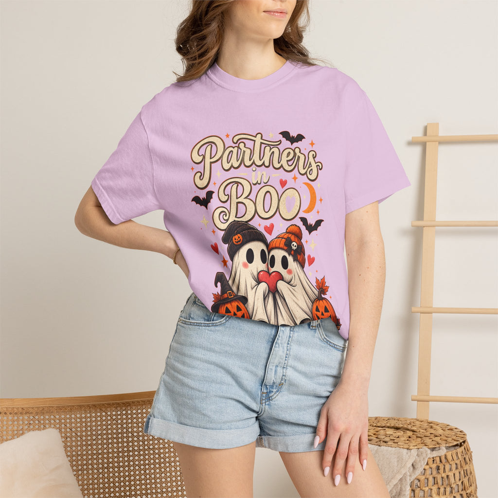 Partners in Boo T-Shirt — Cute Halloween Gnome Couple Tee