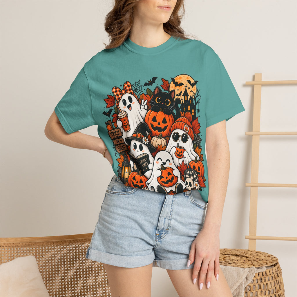 Halloween Ghosts & Pumpkins T-Shirt — Cute Spooky Haunted Night Tee